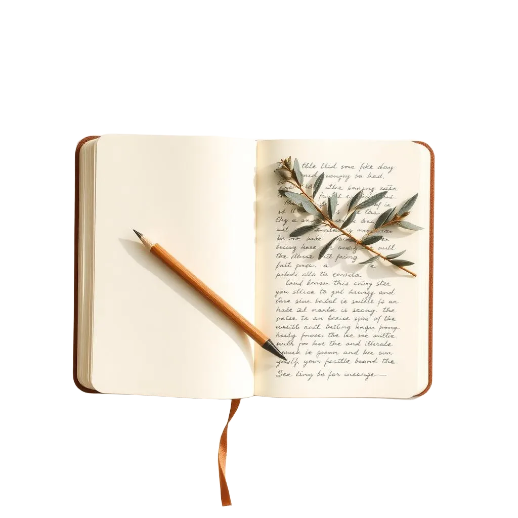 Caderno de estudo aberto